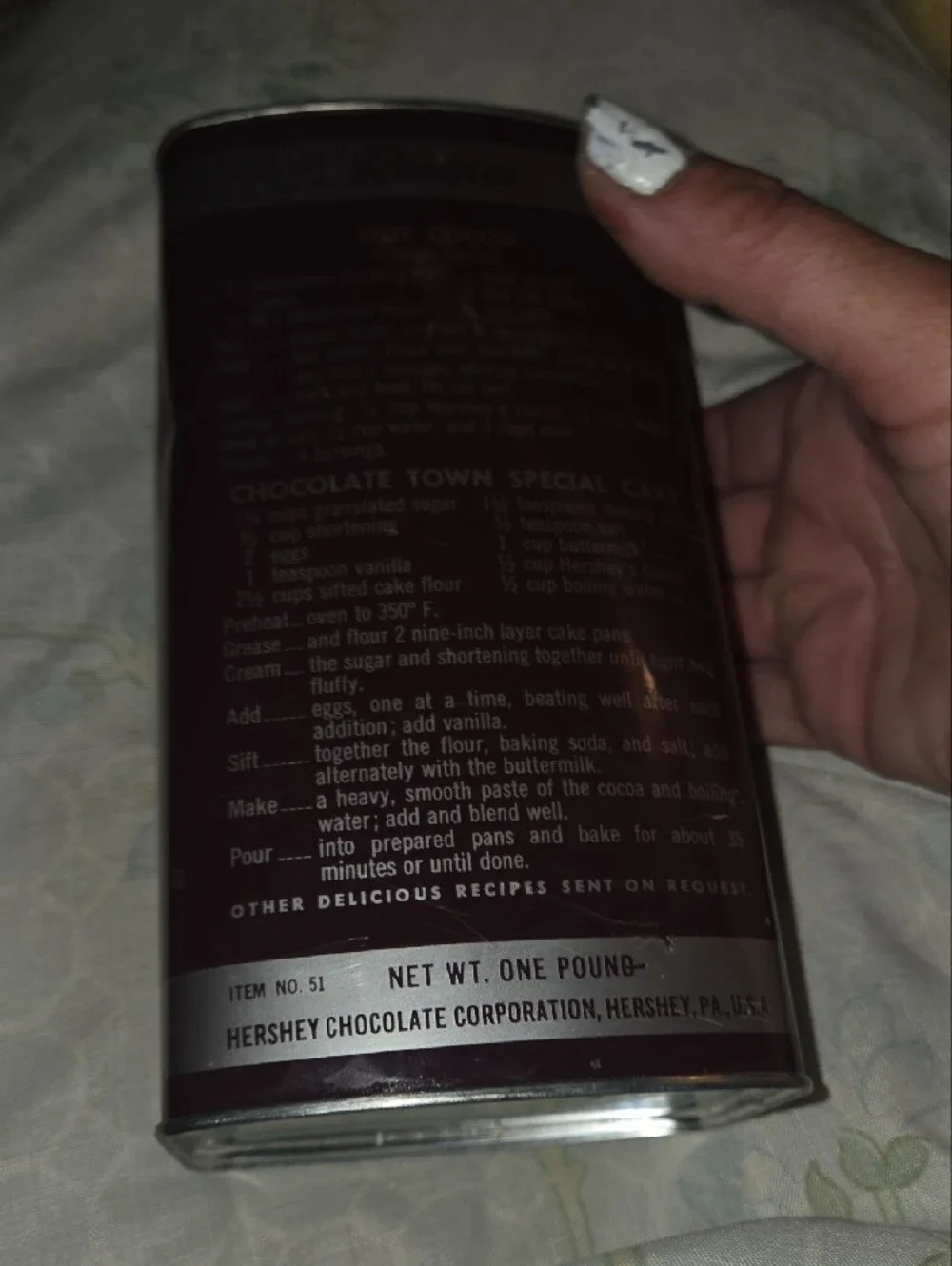 Hershey's Cocoa Powder Tin - Brown